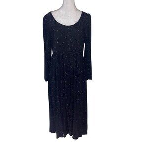 Madewell Alicia Dress Size 6 Night Stars Long Sleeve Witchy Dark Feminine Navy
